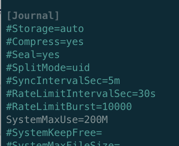 Screenshot of journal config with requisite change made.