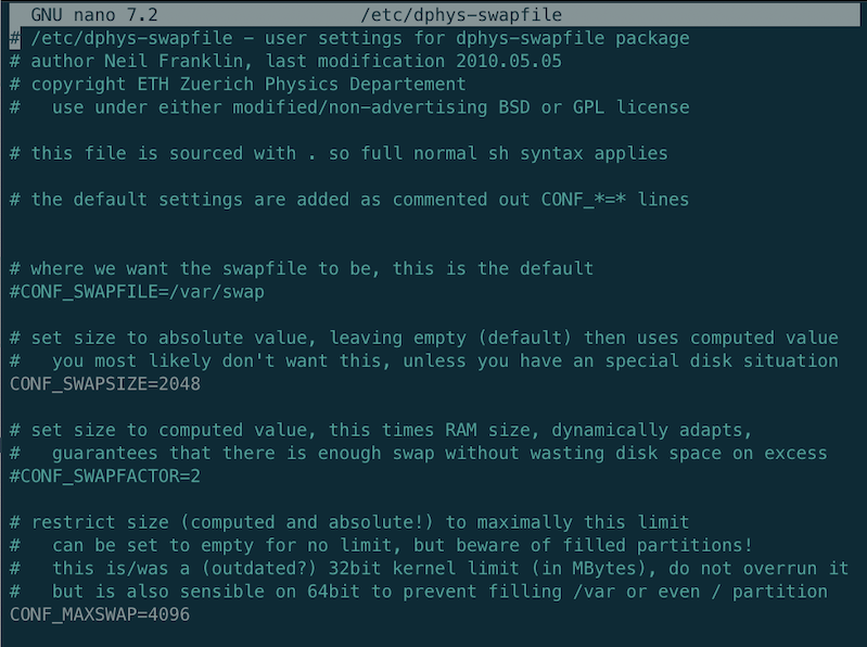 Screenshot of text file with the above settings set.