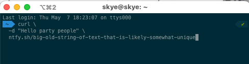 Screenshot of terminal with the above message.