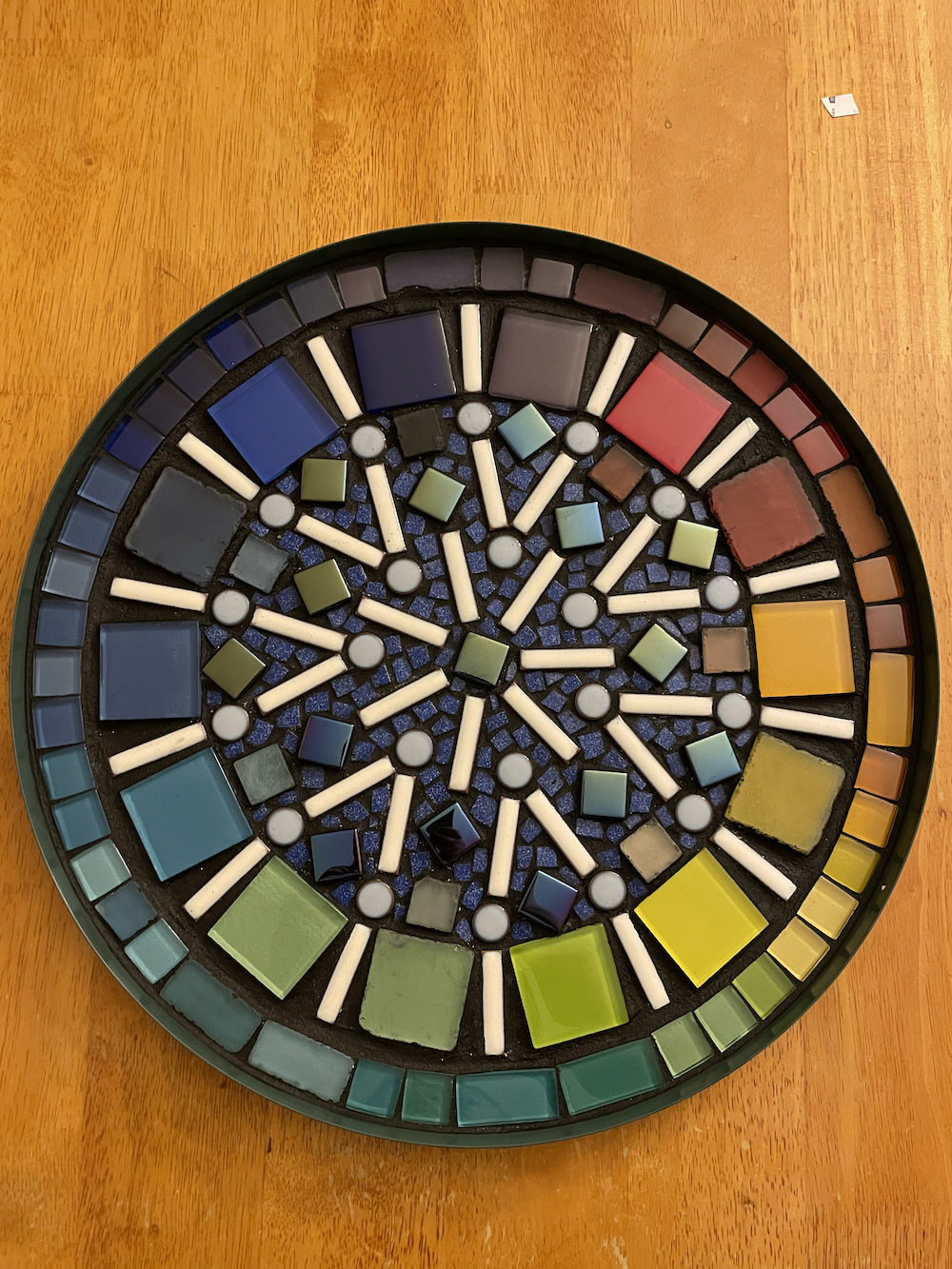Photo of cleaned up tiles post-painting
