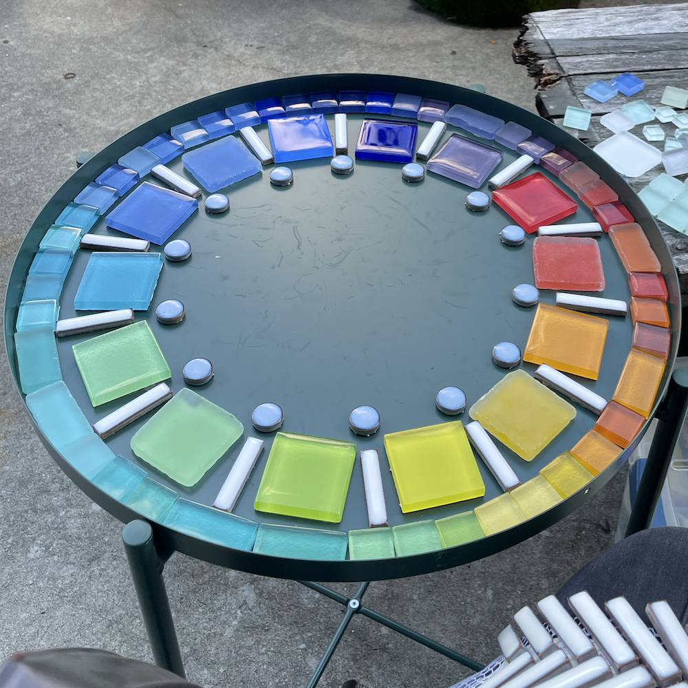 Photo of mosaic table geometry, variation 1
