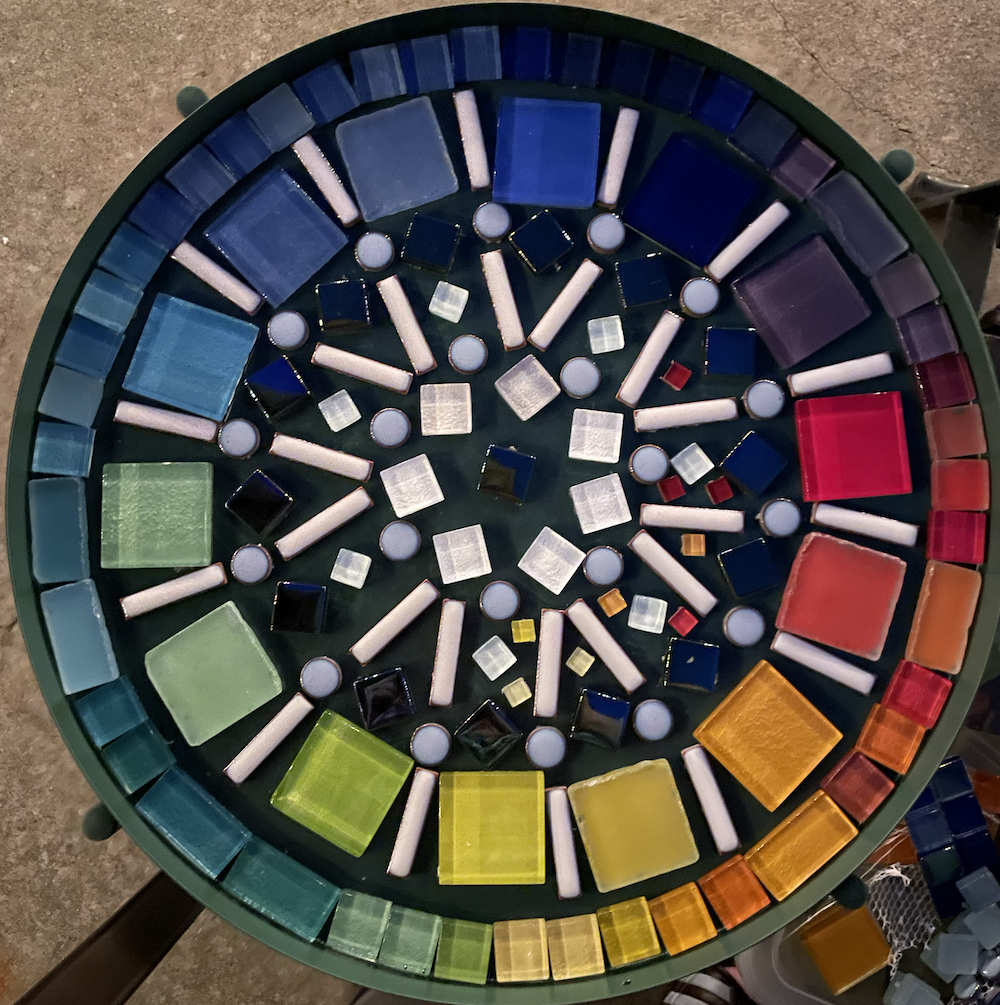 Photo of mosaic table geometry, variation 2