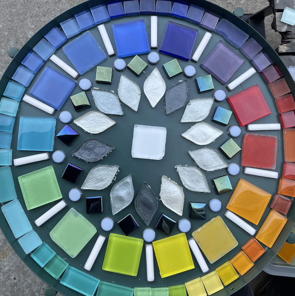 Photo of mosaic table geometry, variation 6