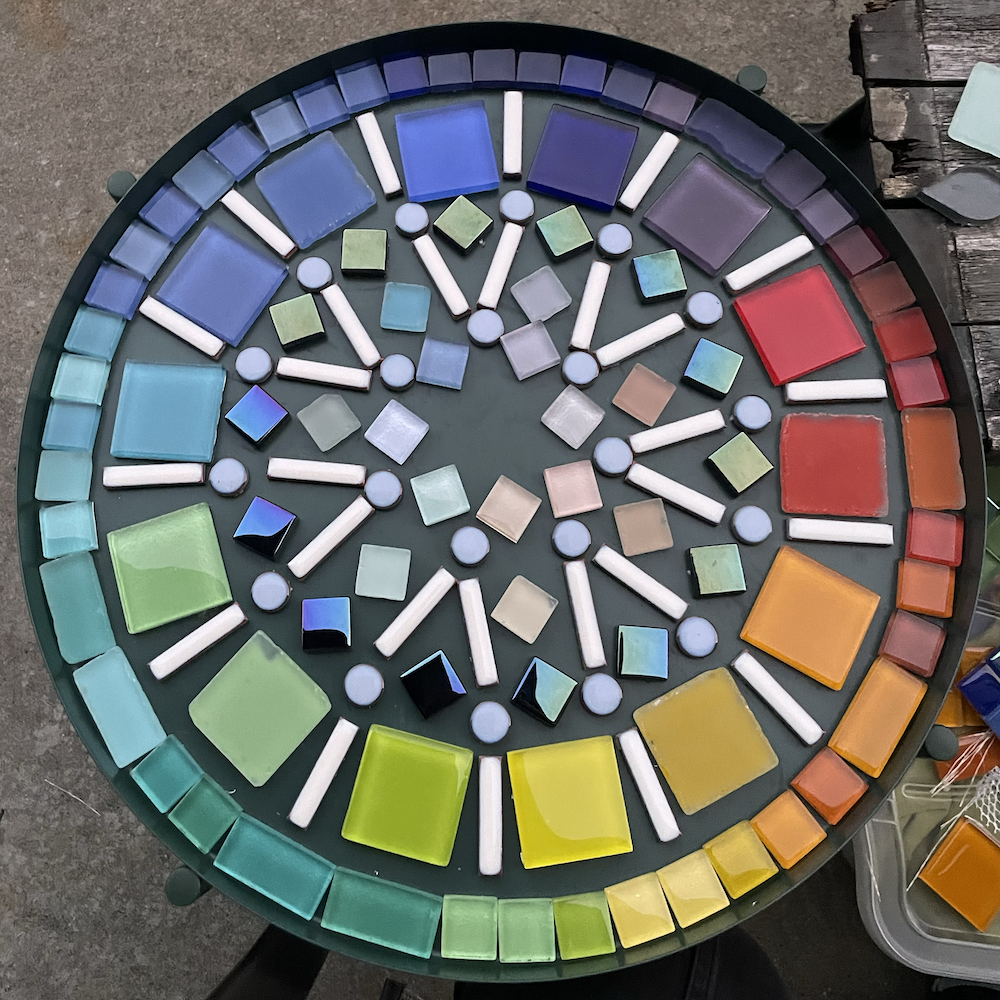 Photo of mosaic table geometry, variation 3