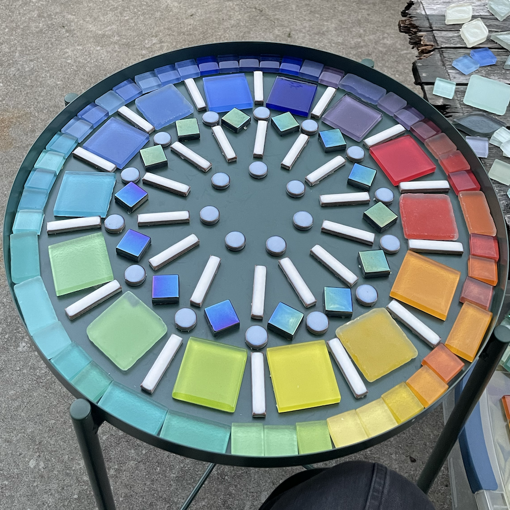 Photo of mosaic table geometry, variation 4