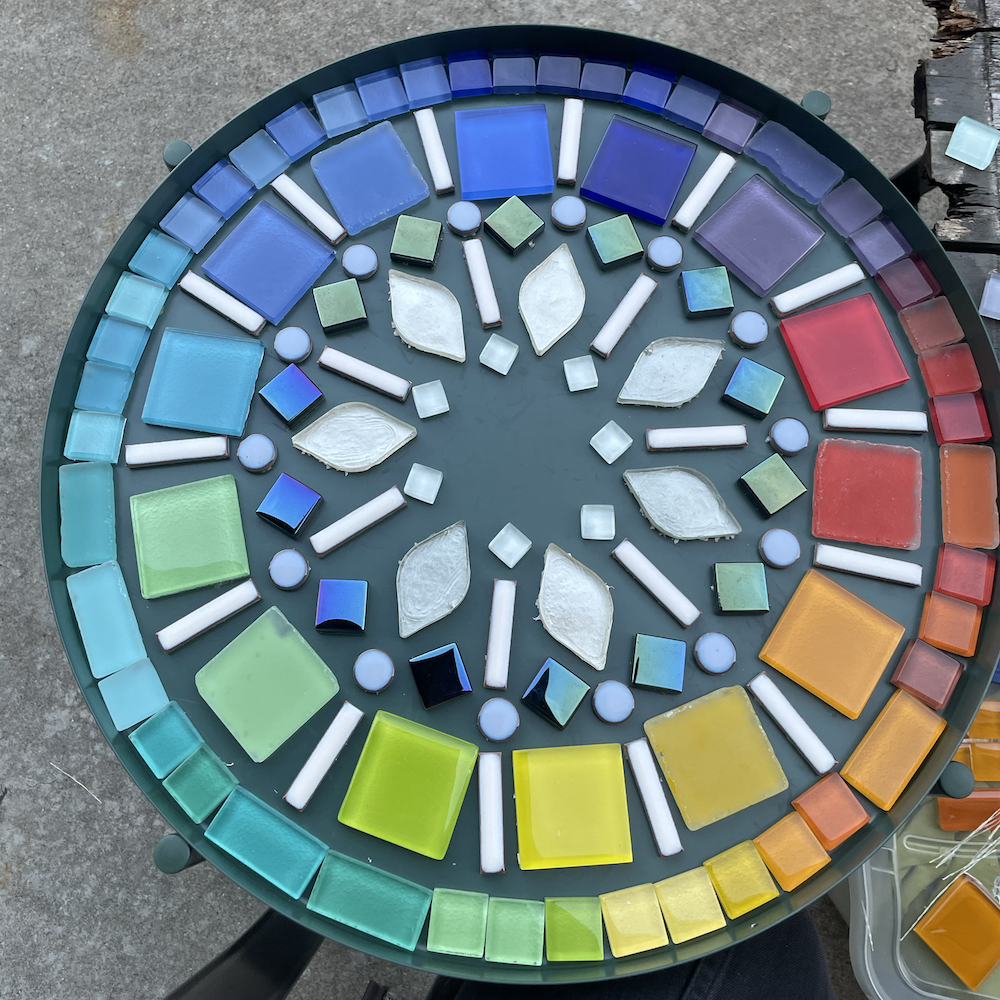 Photo of mosaic table geometry, variation 5