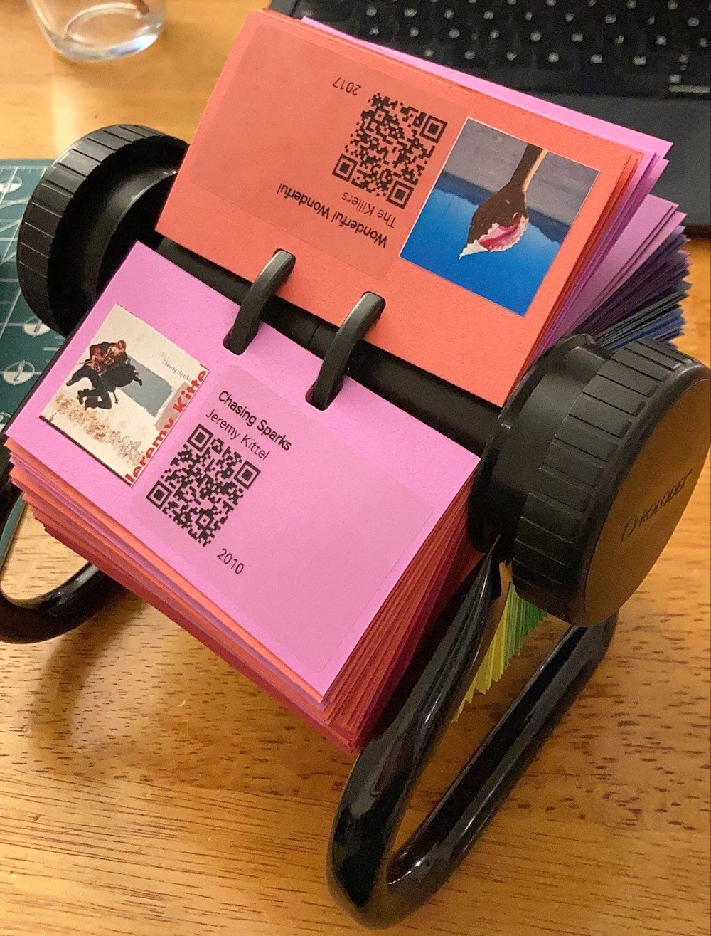 Photo of completed musidex.