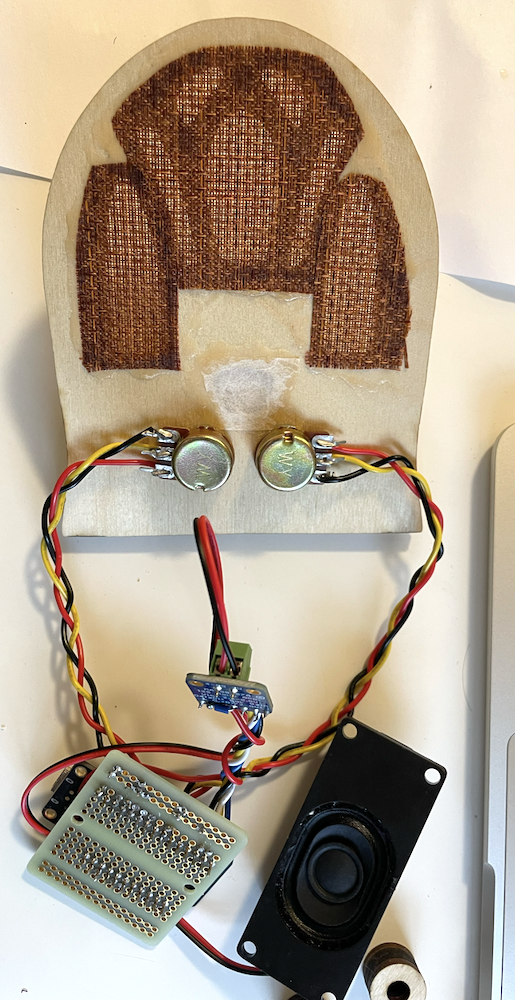 Photo of assembled hardware from the back