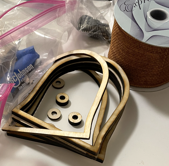 Photo of cut components.