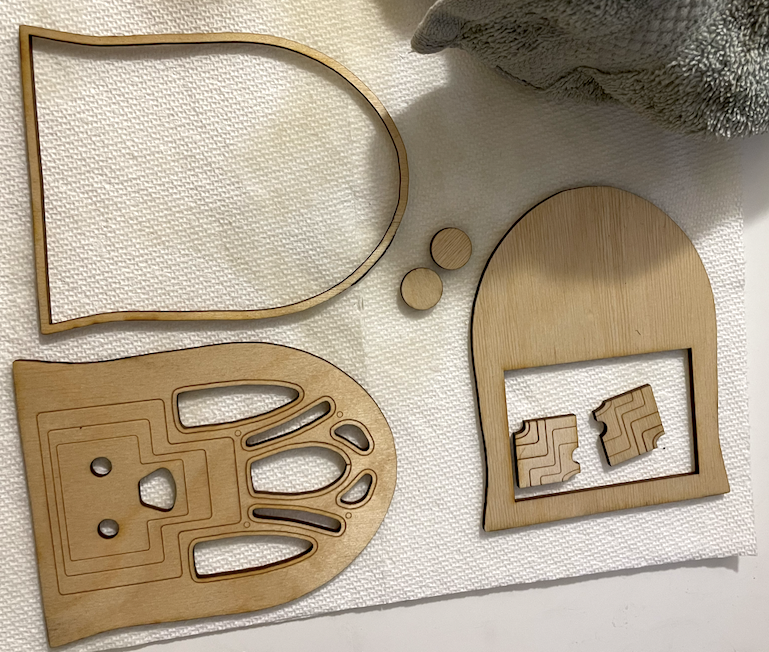 Photo of components during staining